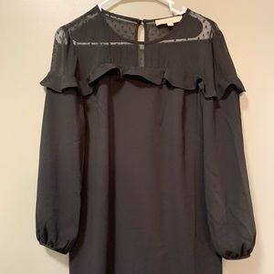 Loft black sheer top dress. Size 6